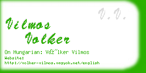 vilmos volker business card